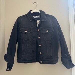 Zara Black Denim Jean Jacket